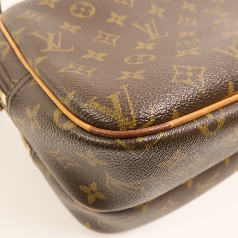 LOUIS VUITTON Monogram Reporter PM金扣肩背袋-12