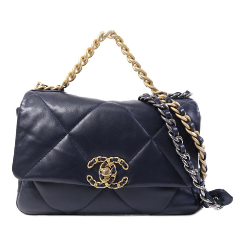 CHANEL 羊皮皮革19Bag Small手挽肩背兩用袋