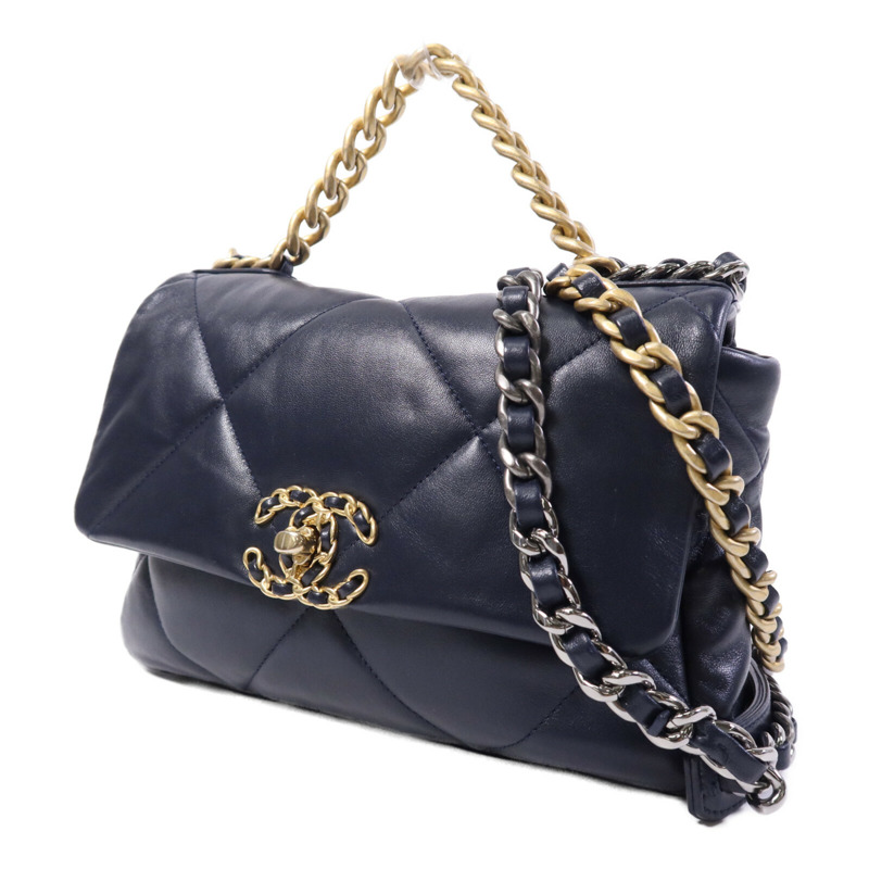 CHANEL 羊皮皮革19Bag Small手挽肩背兩用袋-2