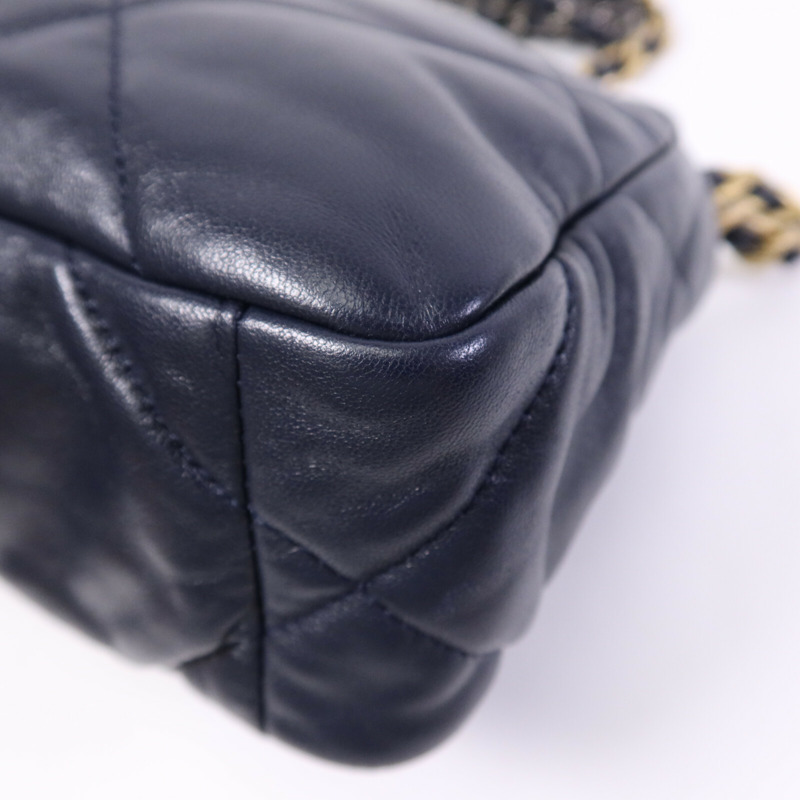 CHANEL 羊皮皮革19Bag Small手挽肩背兩用袋-12