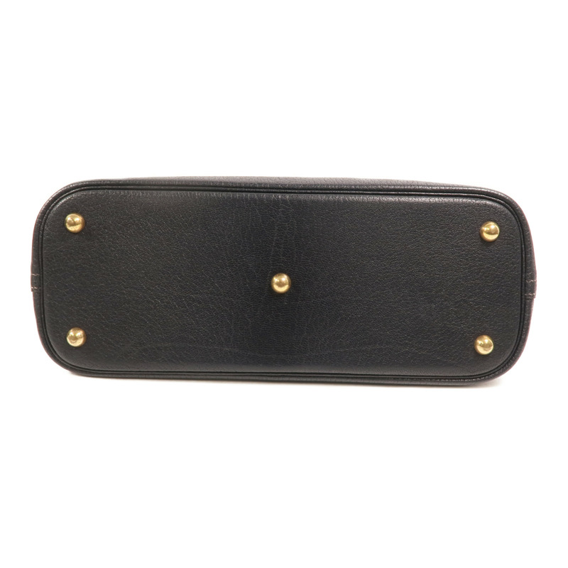 HERMES Chevre皮革Bolide 31金扣手挽肩背兩用袋Blue Marine-3