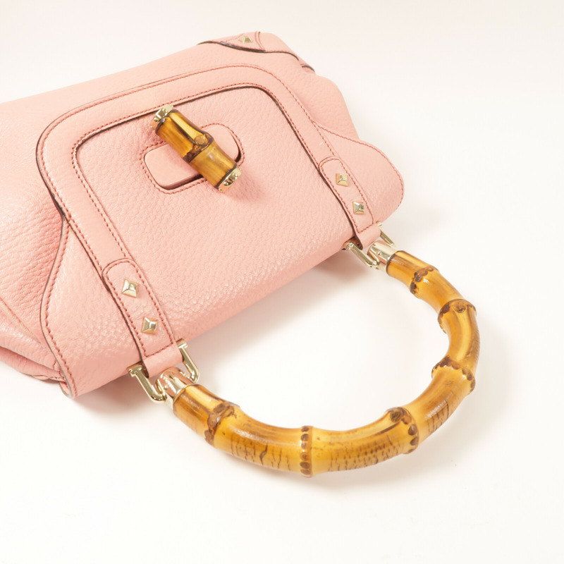 GUCCI 牛皮皮革Bamboo Handle Bag金扣手挽袋-7