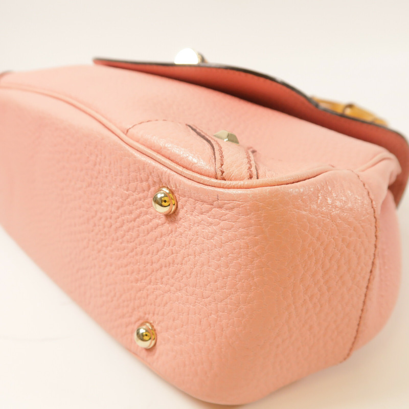 GUCCI 牛皮皮革Bamboo Handle Bag金扣手挽袋-9