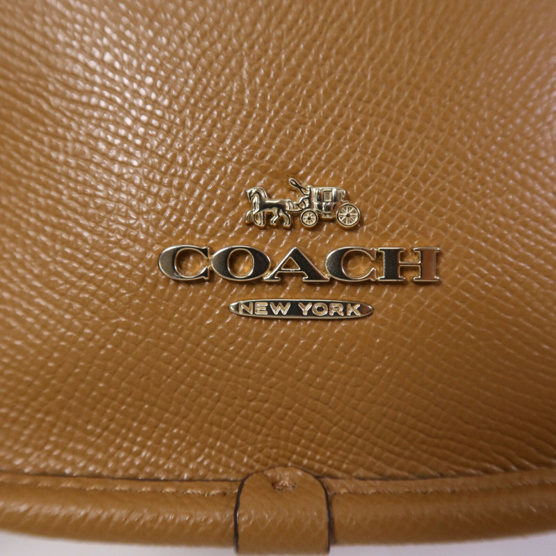 COACH 牛皮皮革Shoulder bag金扣肩背袋-12