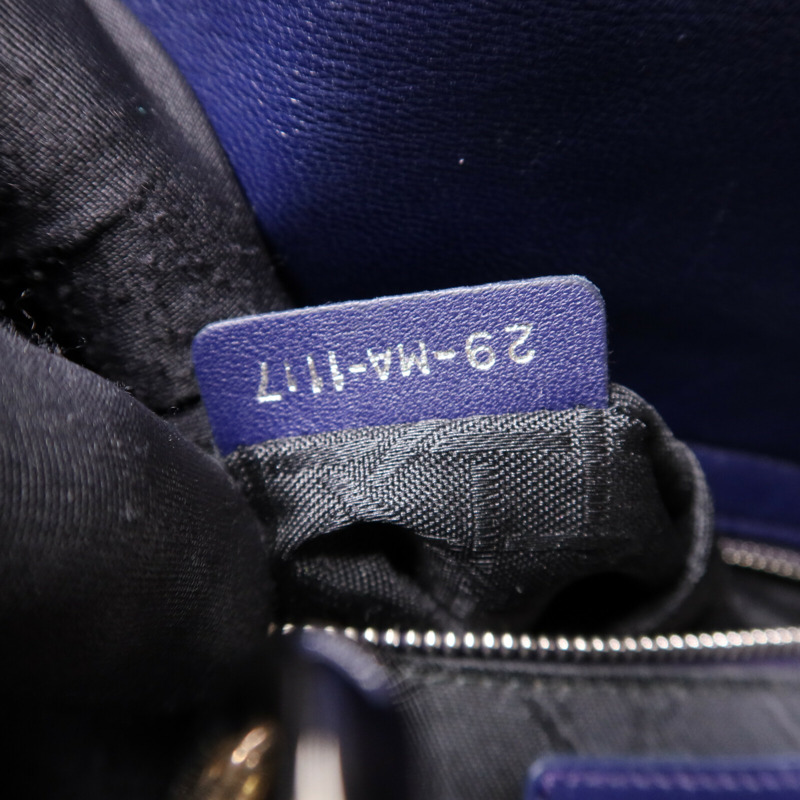 Dior 羊皮皮革Lady Dior Small銀扣手挽肩背兩用袋-7