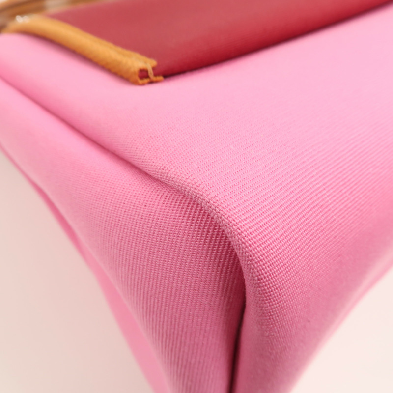 HERMES 帆布Herbag PM銀扣手挽肩背兩用袋-14