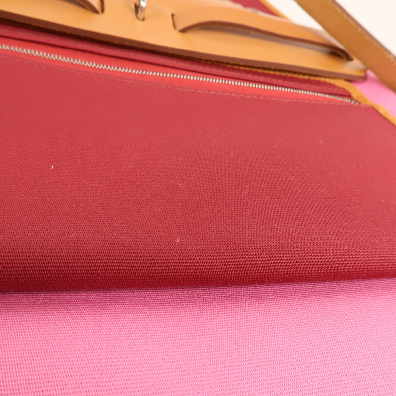 HERMES 帆布Herbag PM銀扣手挽肩背兩用袋-18