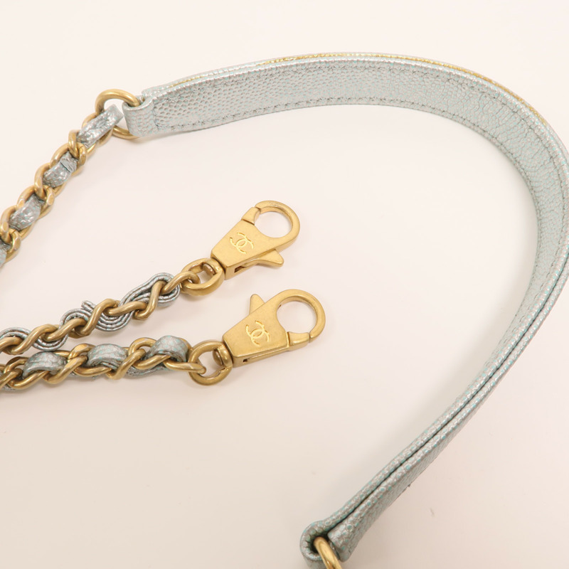 CHANEL 牛皮皮革Coco Handle Mini金扣鏈帶手挽肩背兩用袋-16