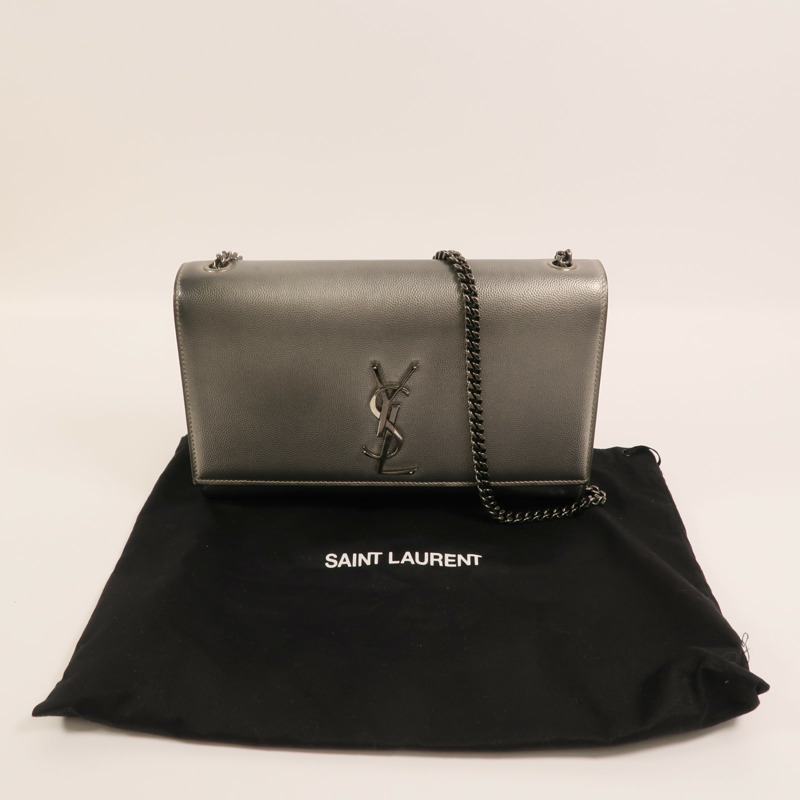 YVES SAINT LAURENT 牛皮皮革Kate medium鏈帶肩背袋-8