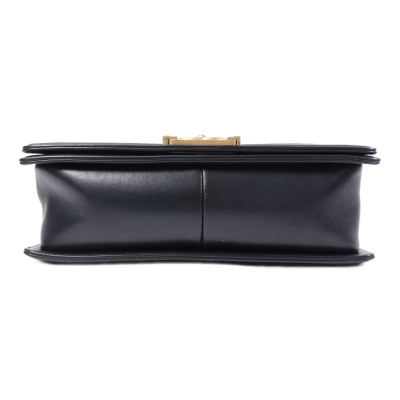 CHANEL 羊皮皮革Boy 25金扣鏈帶肩背袋-3