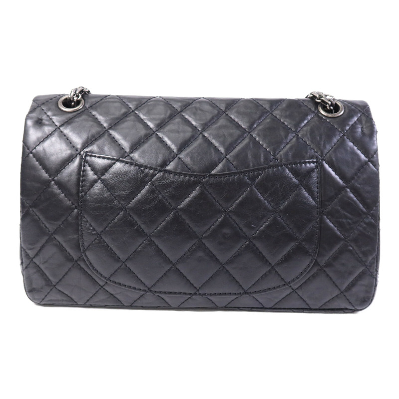 CHANEL 牛皮皮革2.55 Large銀扣鏈帶肩背袋-1