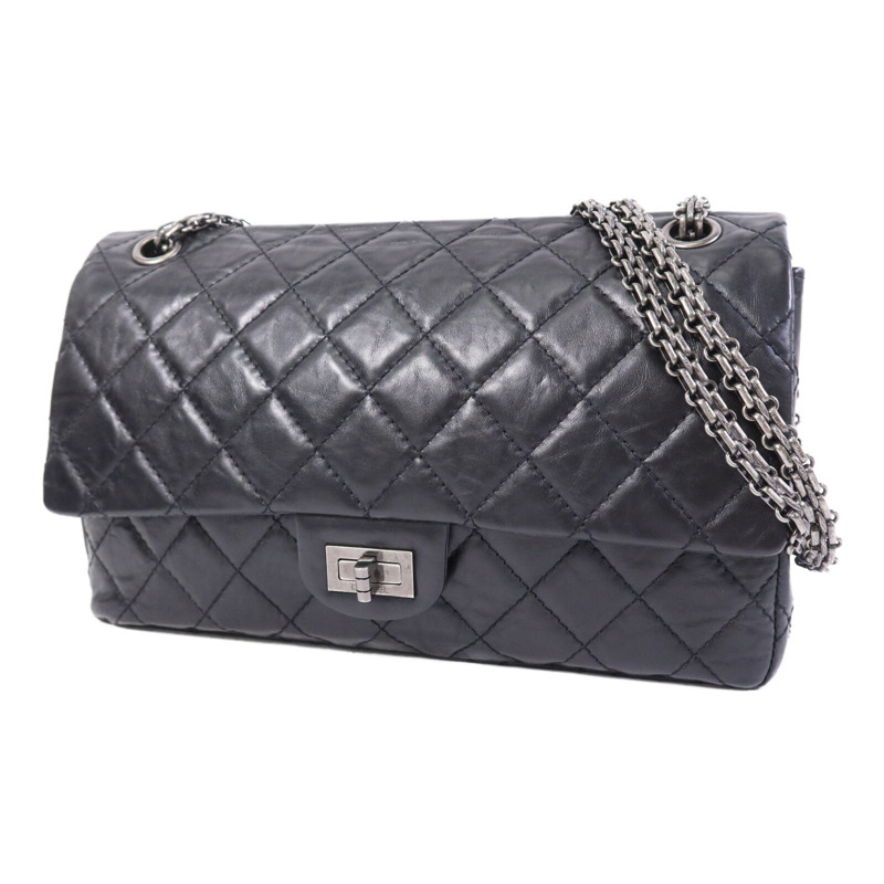 CHANEL 牛皮皮革2.55 Large銀扣鏈帶肩背袋-2