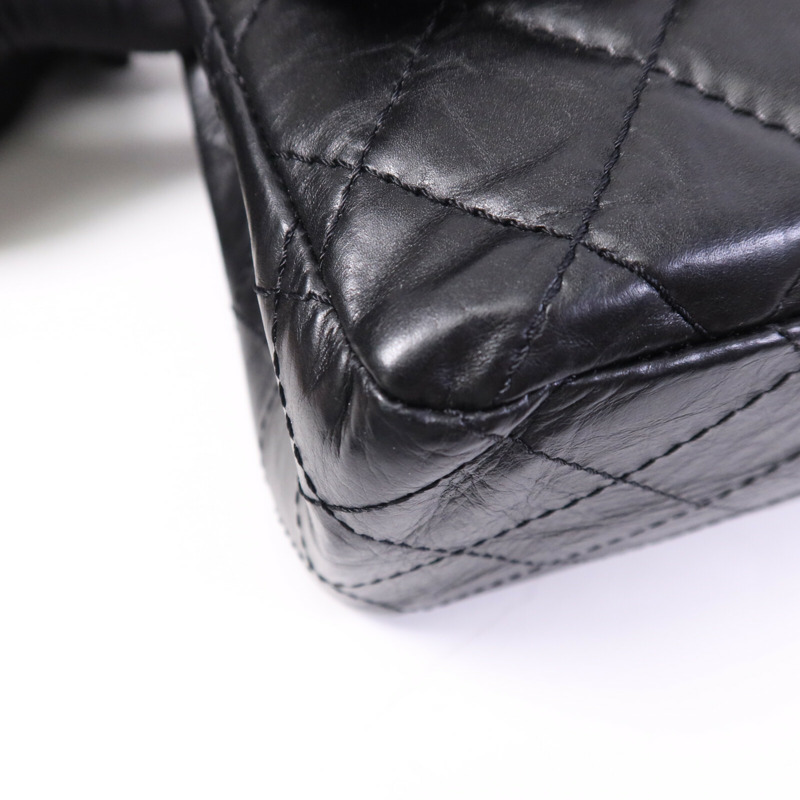 CHANEL 牛皮皮革2.55 Large銀扣鏈帶肩背袋-11