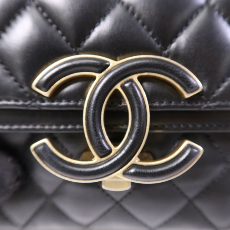 CHANEL 羊皮皮革Chain Shoulder Bag金扣鏈帶肩背袋-6