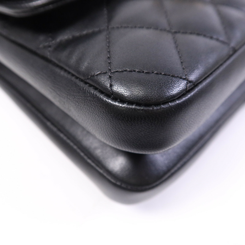 CHANEL 羊皮皮革Chain Shoulder Bag金扣鏈帶肩背袋-11