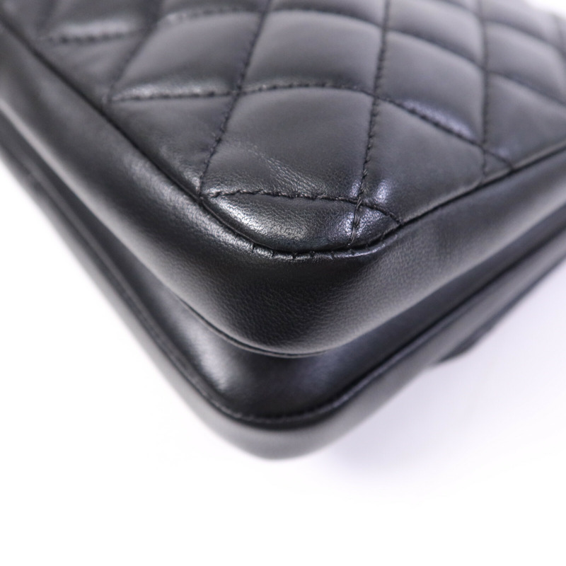 CHANEL 羊皮皮革Chain Shoulder Bag金扣鏈帶肩背袋-12