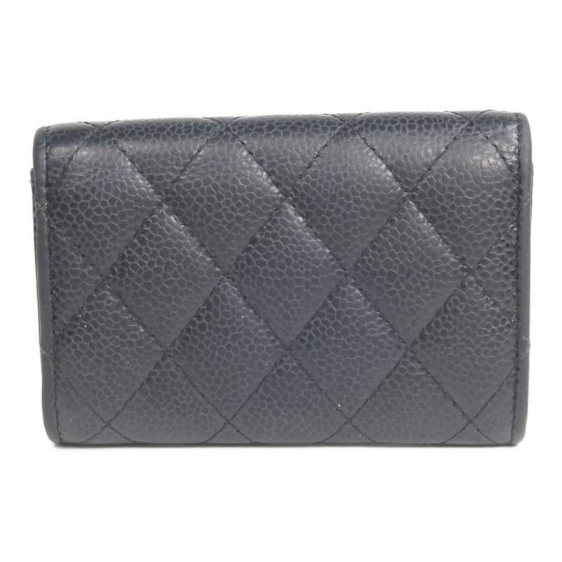 CHANEL 牛皮皮革Card Case銀扣卡片套-1