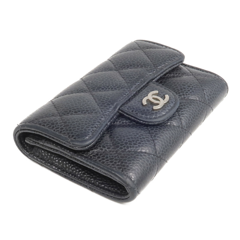 CHANEL 牛皮皮革Card Case銀扣卡片套-3