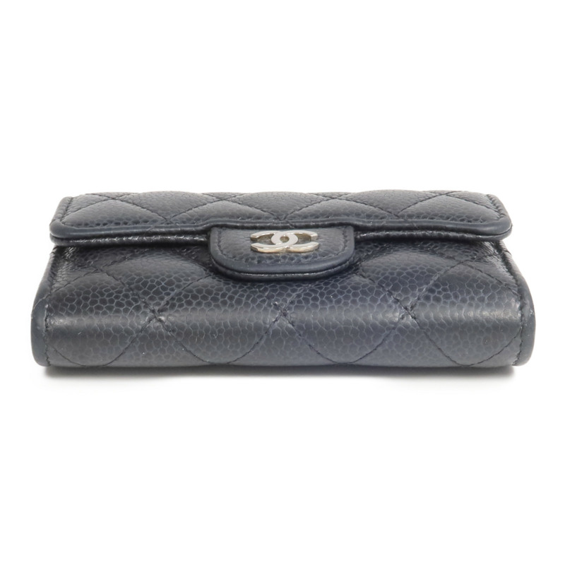 CHANEL 牛皮皮革Card Case銀扣卡片套-5