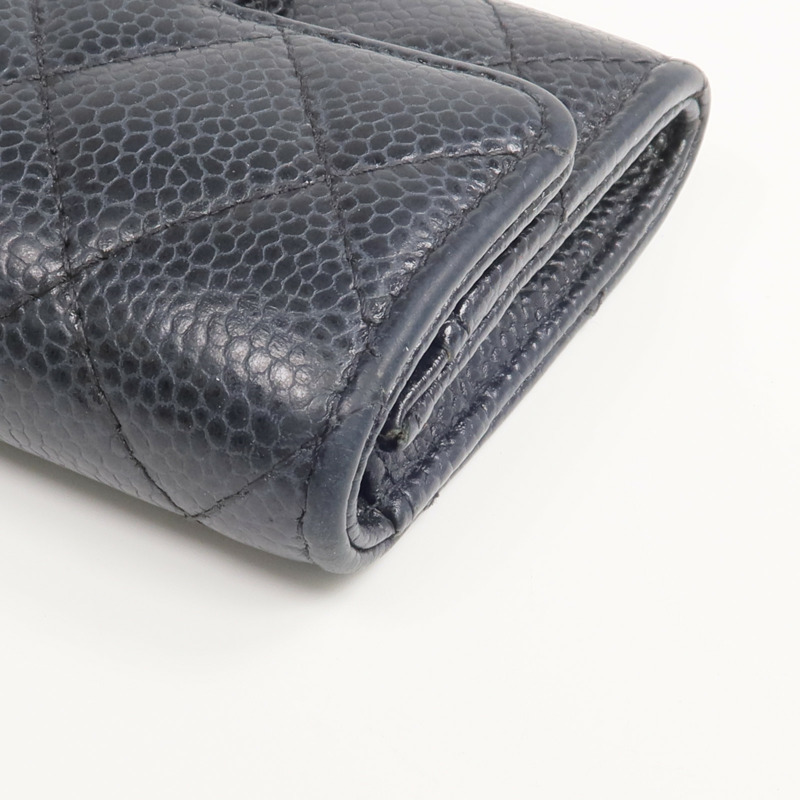 CHANEL 牛皮皮革Card Case銀扣卡片套-9