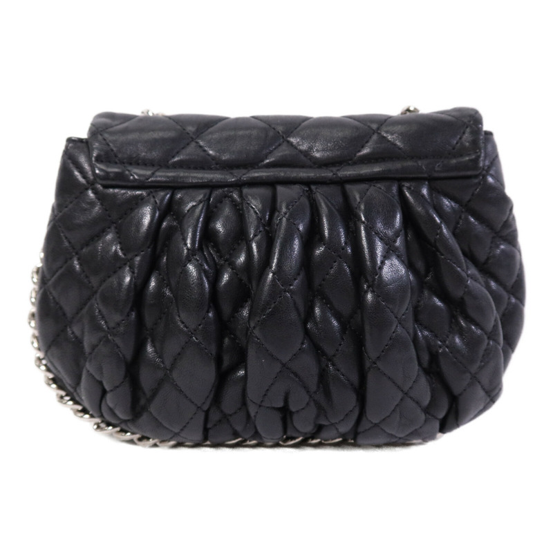 CHANEL 牛皮皮革Chain Shoulder銀扣鏈帶肩背袋-1