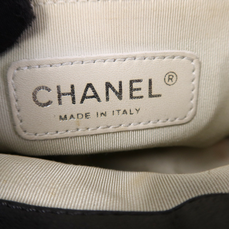 CHANEL 牛皮皮革Chain Shoulder銀扣鏈帶肩背袋-5