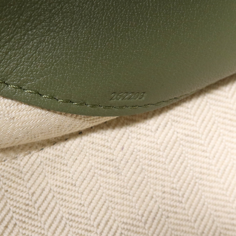 LOEWE 帆布/牛皮皮革Luna金扣手挽肩背兩用袋-7