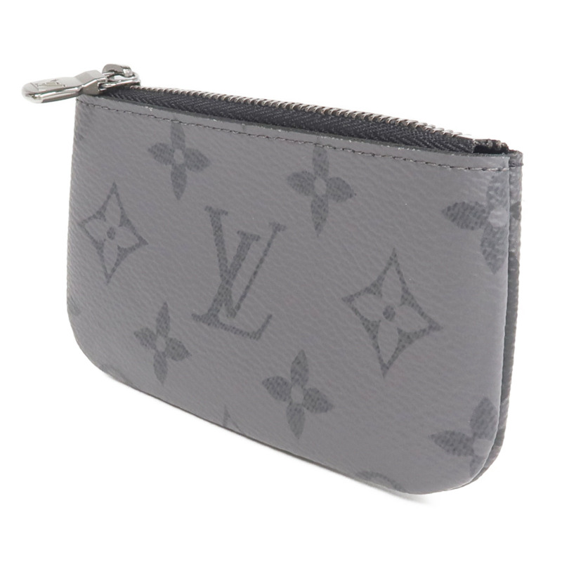 LOUIS VUITTON Monogram Eclipse Reverse Key Pouch銀扣零錢包-2