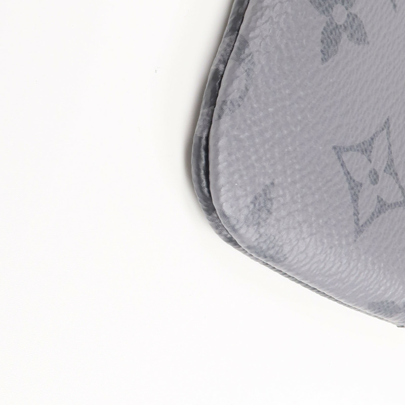 LOUIS VUITTON Monogram Eclipse Reverse Key Pouch銀扣零錢包-6