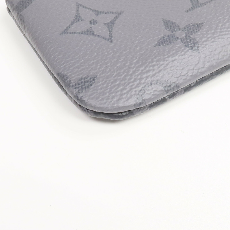 LOUIS VUITTON Monogram Eclipse Reverse Key Pouch銀扣零錢包-7