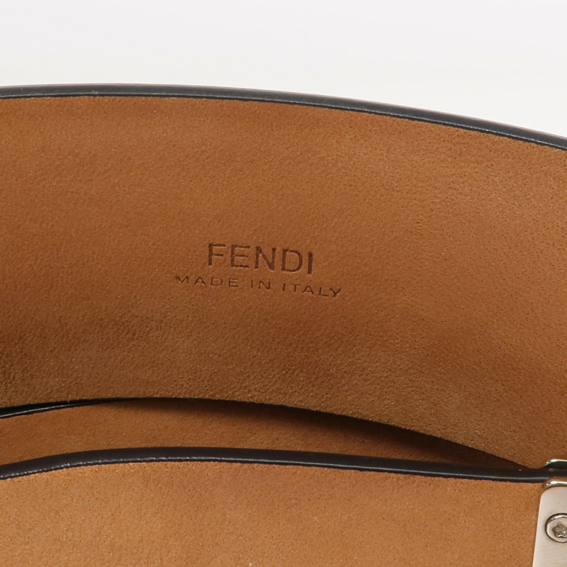 FENDI 牛皮皮革Belt銀扣皮帶-7