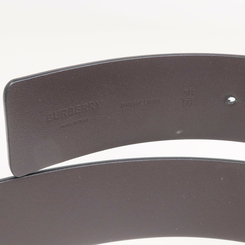 BURBERRY 牛皮皮革Belt銀扣皮帶-7