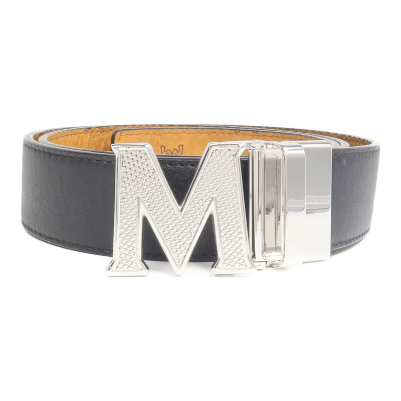 MCM 牛皮皮革Belt銀扣皮帶-3