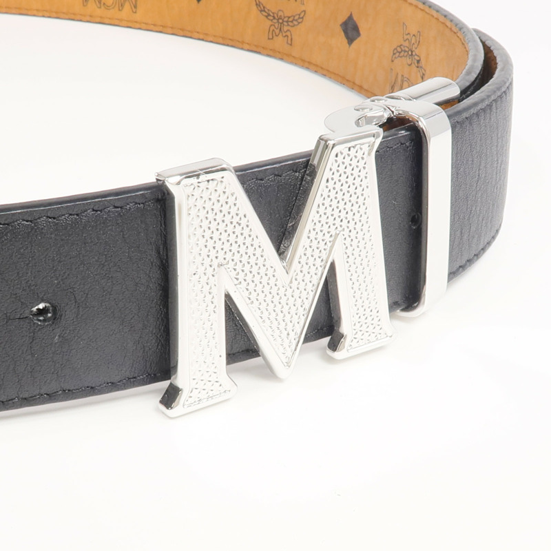 MCM 牛皮皮革Belt銀扣皮帶-4