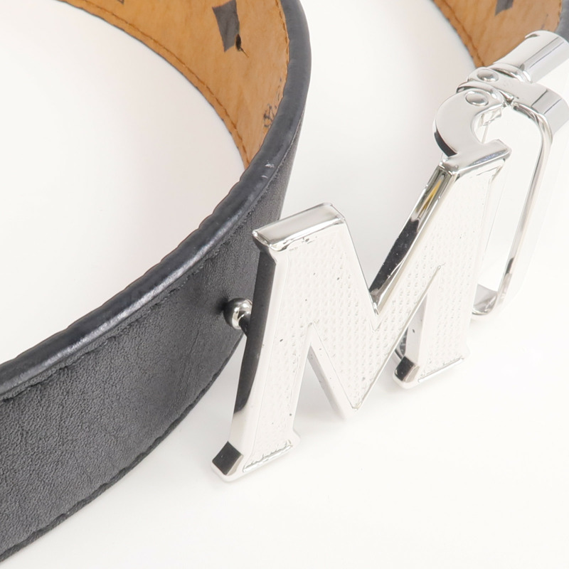 MCM 牛皮皮革Belt銀扣皮帶-5