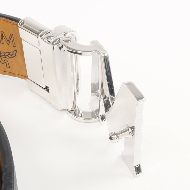 MCM 牛皮皮革Belt銀扣皮帶-6