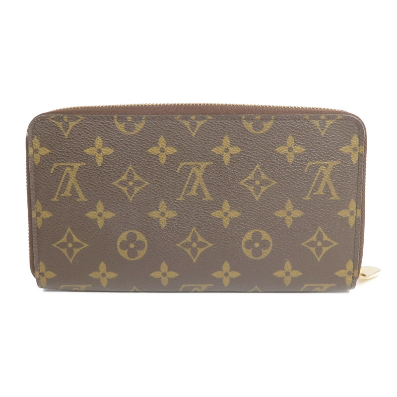 LOUIS VUITTON Monogram Zipper Long Wallet金扣長錢包-1