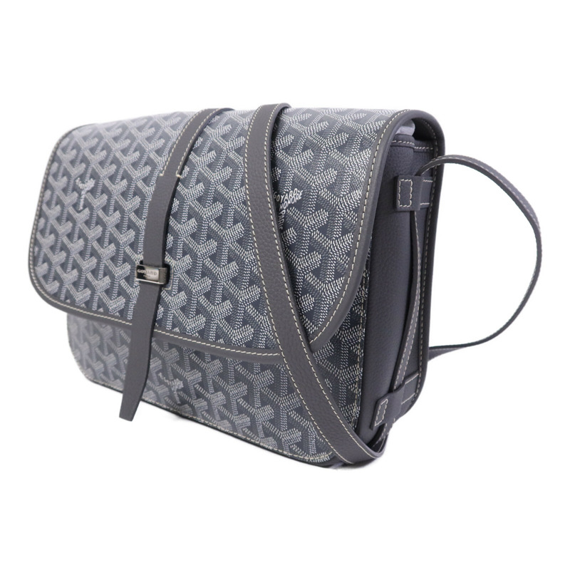 GOYARD 塗層帆布Belvedere MM銀扣肩背袋-2