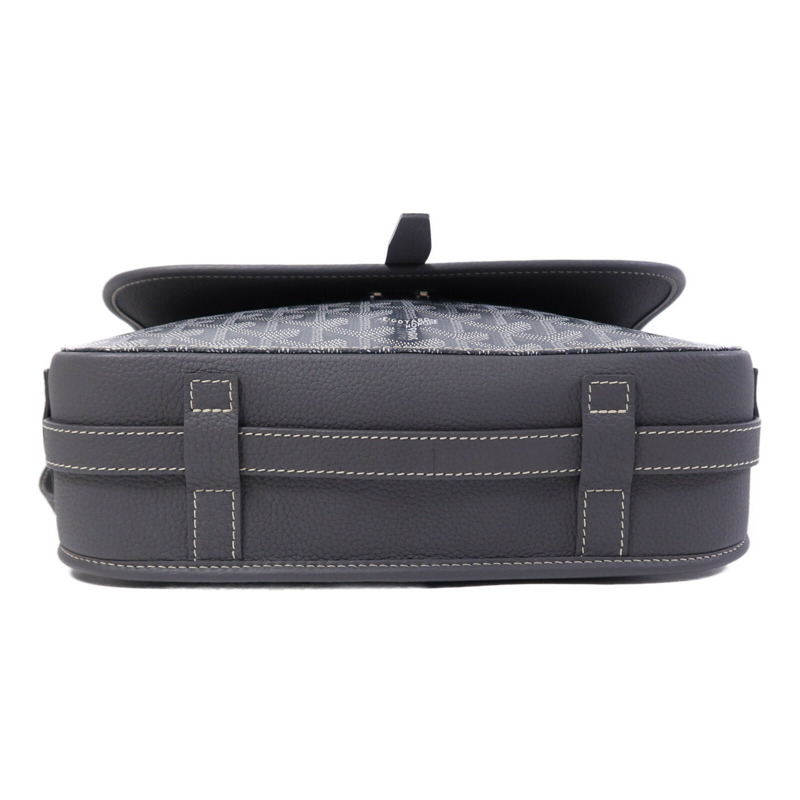 GOYARD 塗層帆布Belvedere MM銀扣肩背袋-3