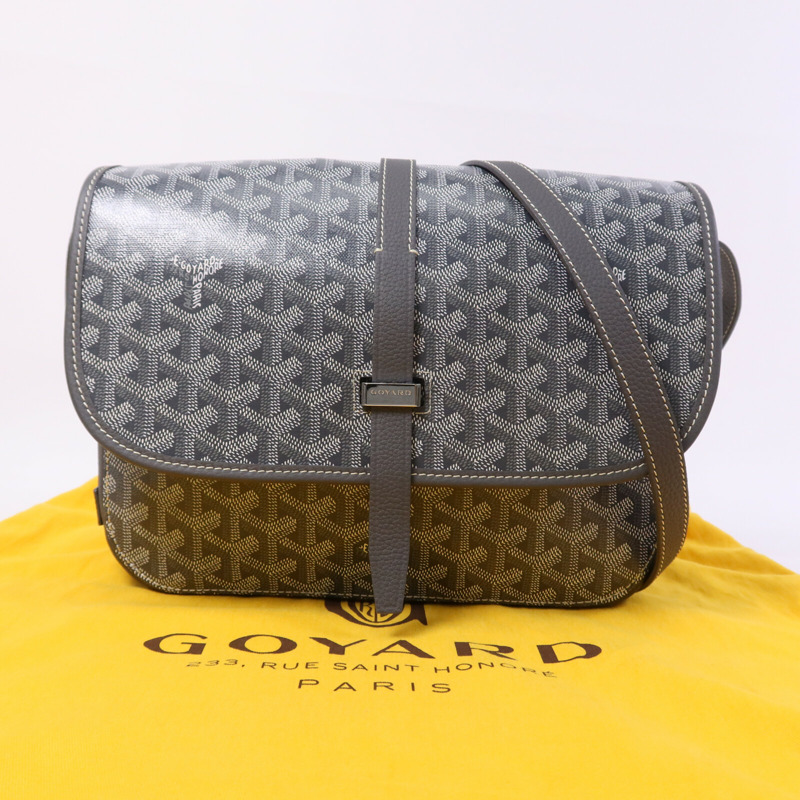 GOYARD 塗層帆布Belvedere MM銀扣肩背袋-8