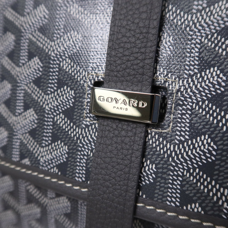 GOYARD 塗層帆布Belvedere MM銀扣肩背袋-13