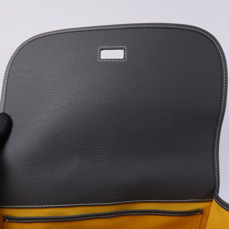 GOYARD 塗層帆布Belvedere MM銀扣肩背袋-14