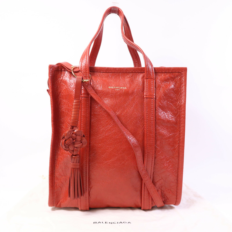 BALENCIAGA 牛皮皮革Bazar金扣手挽肩背兩用袋-9