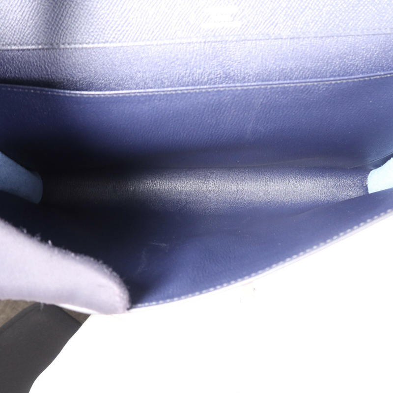 HERMES Epsom皮革Sac a Depeches 37銀扣手挽袋Bleu Indigo/Malachite-4