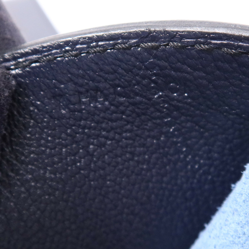HERMES Epsom皮革Sac a Depeches 37銀扣手挽袋Bleu Indigo/Malachite-7