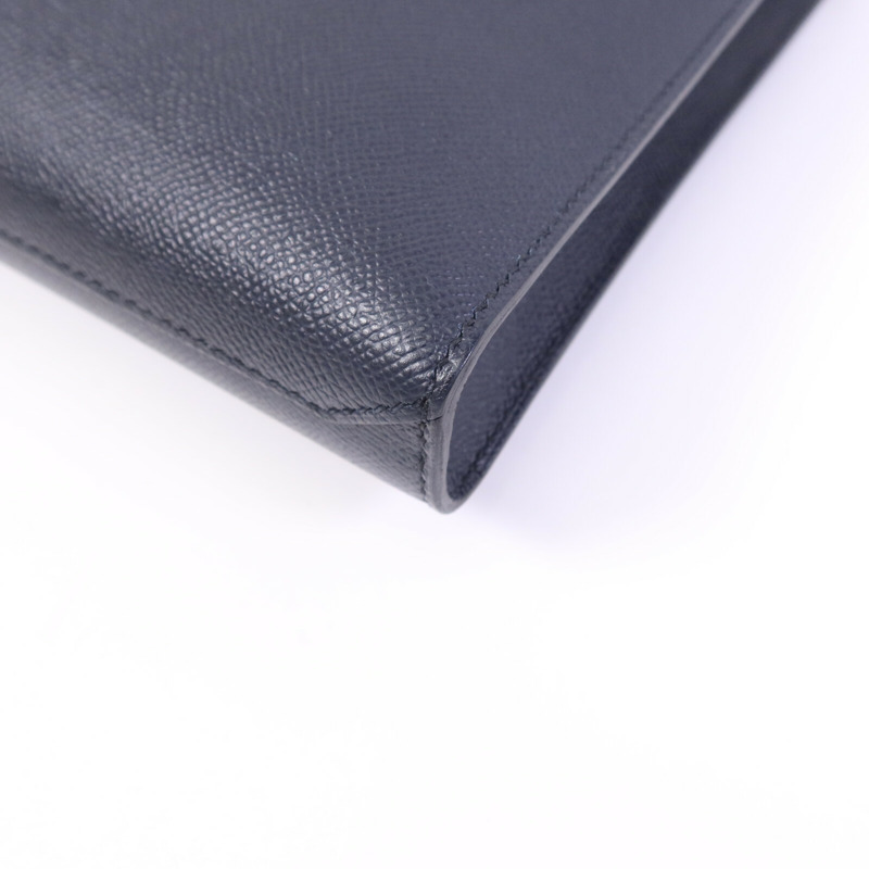 HERMES Epsom皮革Sac a Depeches 37銀扣手挽袋Bleu Indigo/Malachite-10