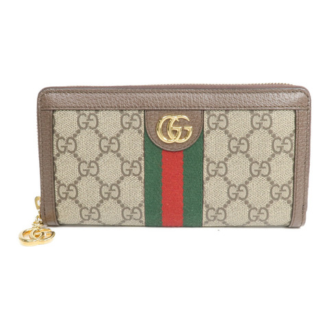 GUCCI 塗層帆布Ophidia GG Long Wallet金扣長錢包