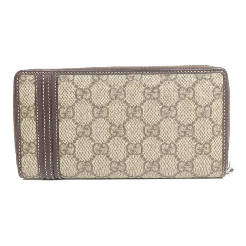 GUCCI 塗層帆布Long Wallet銀扣長錢包-1