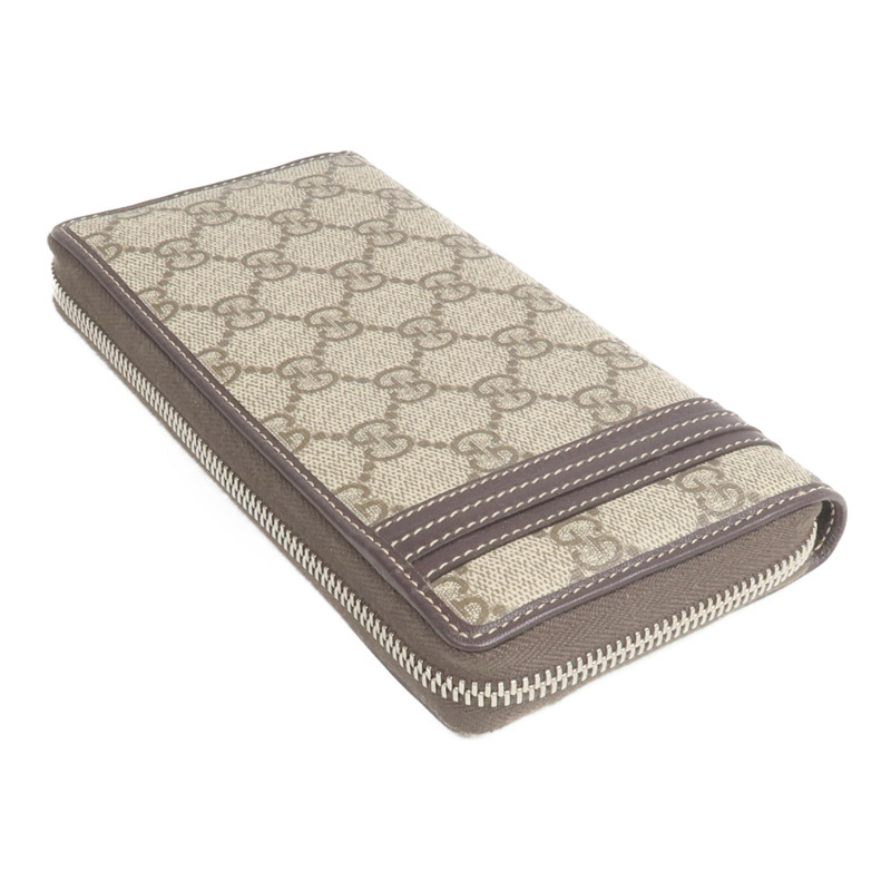 GUCCI 塗層帆布Long Wallet銀扣長錢包-4