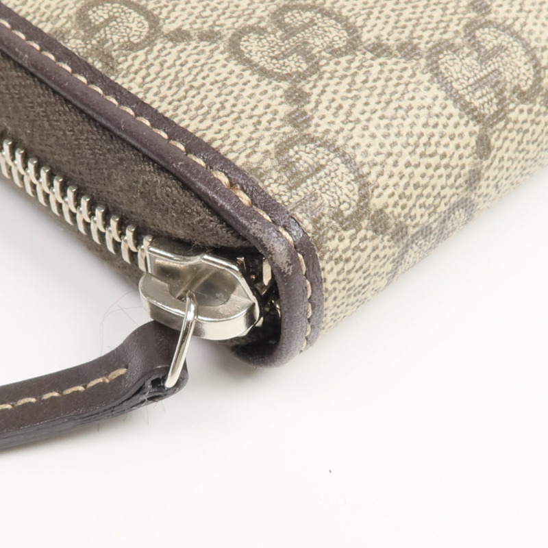 GUCCI 塗層帆布Long Wallet銀扣長錢包-7